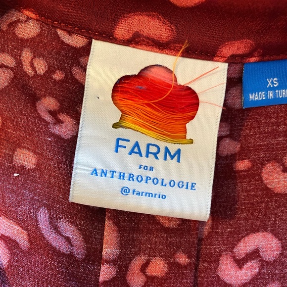 FARM Rio Magda Button-down Red Blouse - Picture 4 of 4